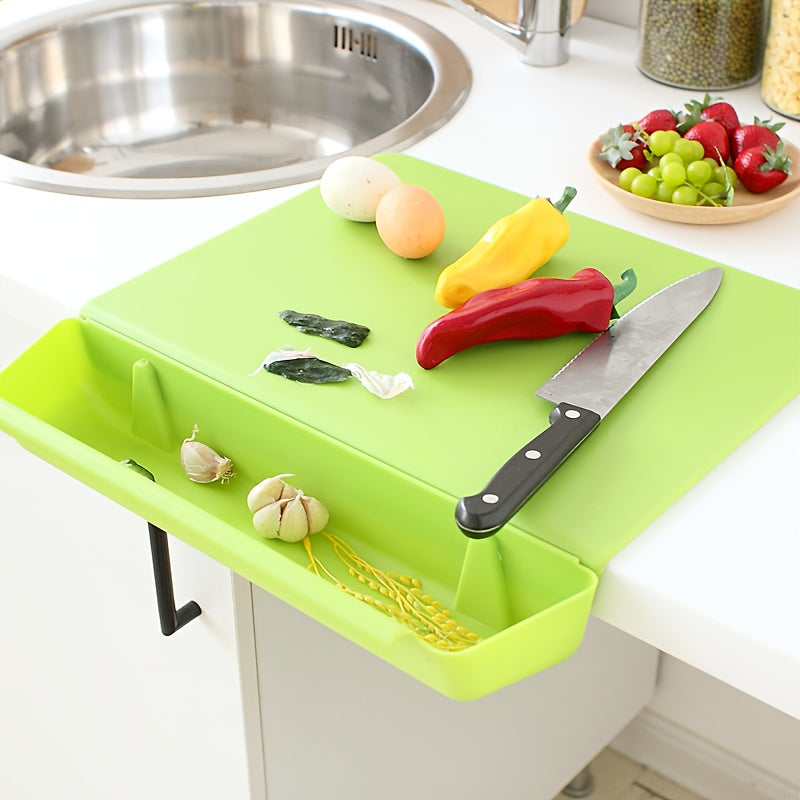 2-in-1 Chopping Board with Storage Box | Portable Kitchen Cutting Board Food Holder