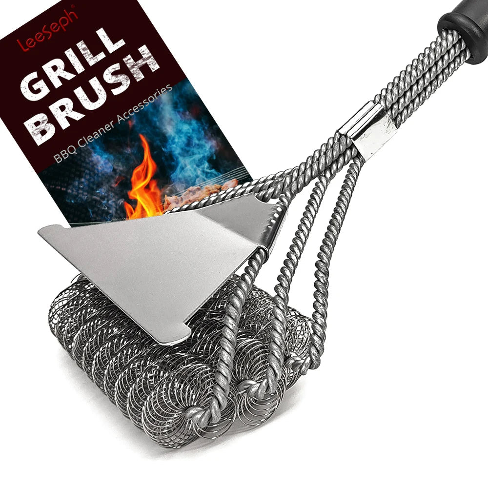 BBQ Grill Brush Cleaner | Bristle-Free Coils And Scraper