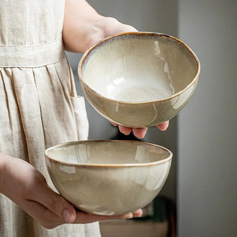 Ceramic Breakfast Bowl Set | Reactive Glaze Bowls