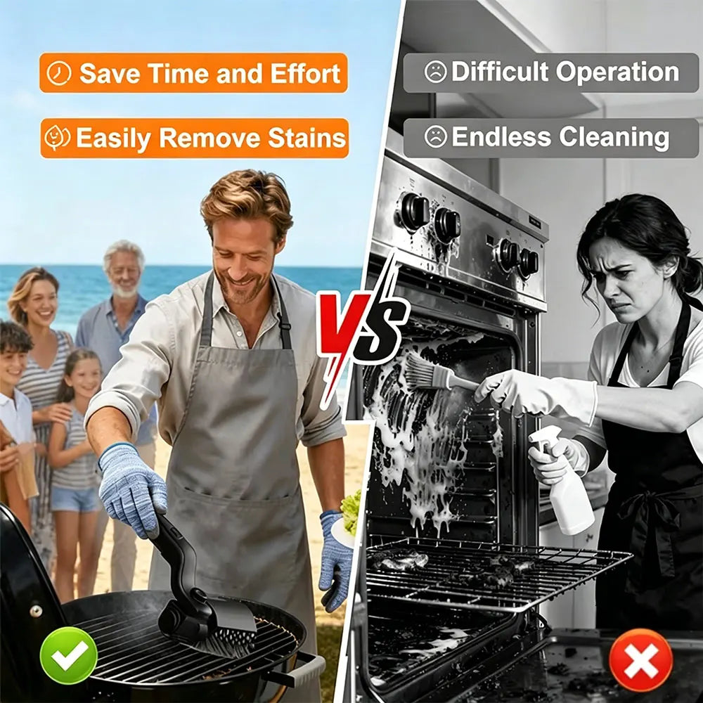 Electric Barbecue Grill Brush | Powered Head, Three Speeds