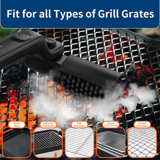 Electric Barbecue Grill Brush | Powered Head, Three Speeds