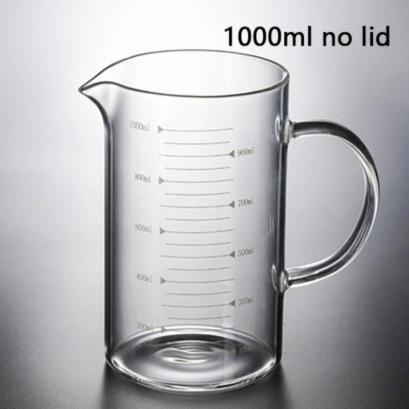 Glass Measuring Cup | Dual Scale Markings And Pour Spout