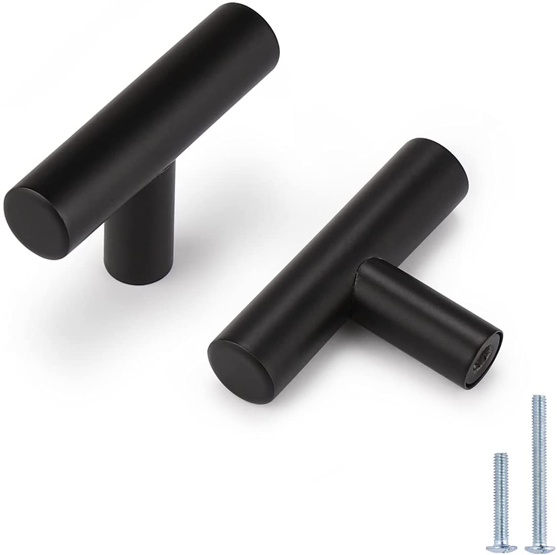 Kitchen Handles | Black Stainless Steel T-Bar Cabinet Pull Handles