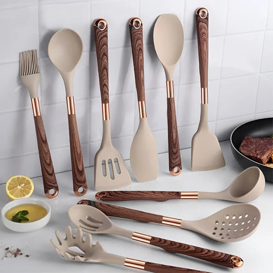 Kitchen Utensil Set | Ten Pieces, Hanging Loop Handles