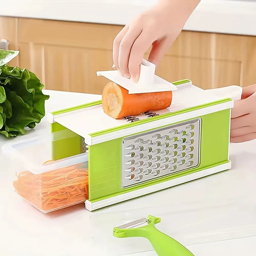 Multi Purpose Vegetable Slicer | Four Faces And Container