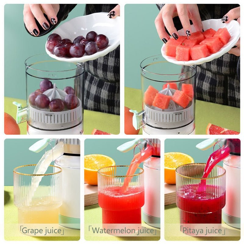 Portable Electric Juicer | Cordless Citrus Press With A Spout