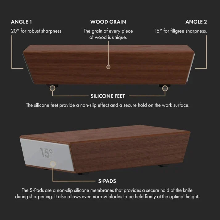 Professional Knife Sharpener | Rolling Sharpener with Magnetic Angle Block