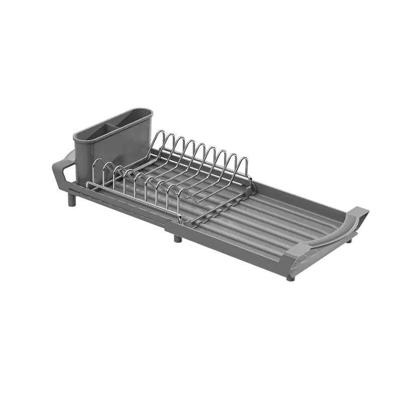 Pull Out Dish Drying Rack | Expandable Tray, Cutlery Caddy
