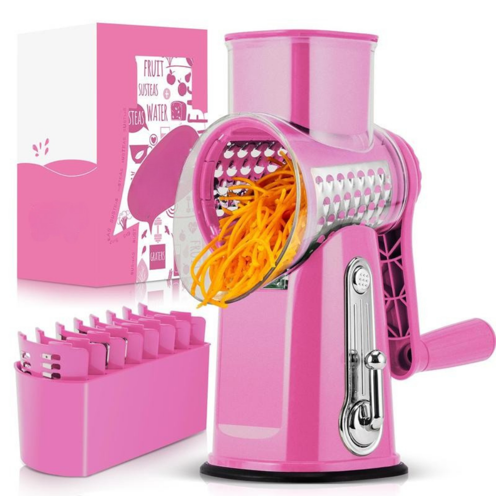 Rotary Grater | Hand Crank Drum Grater With A Suction Base