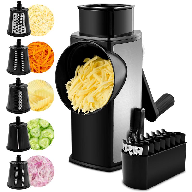 Rotary Grater | Hand Crank Drum Grater With A Suction Base