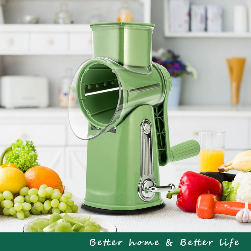 Rotary Grater | Hand Crank Drum Grater With A Suction Base