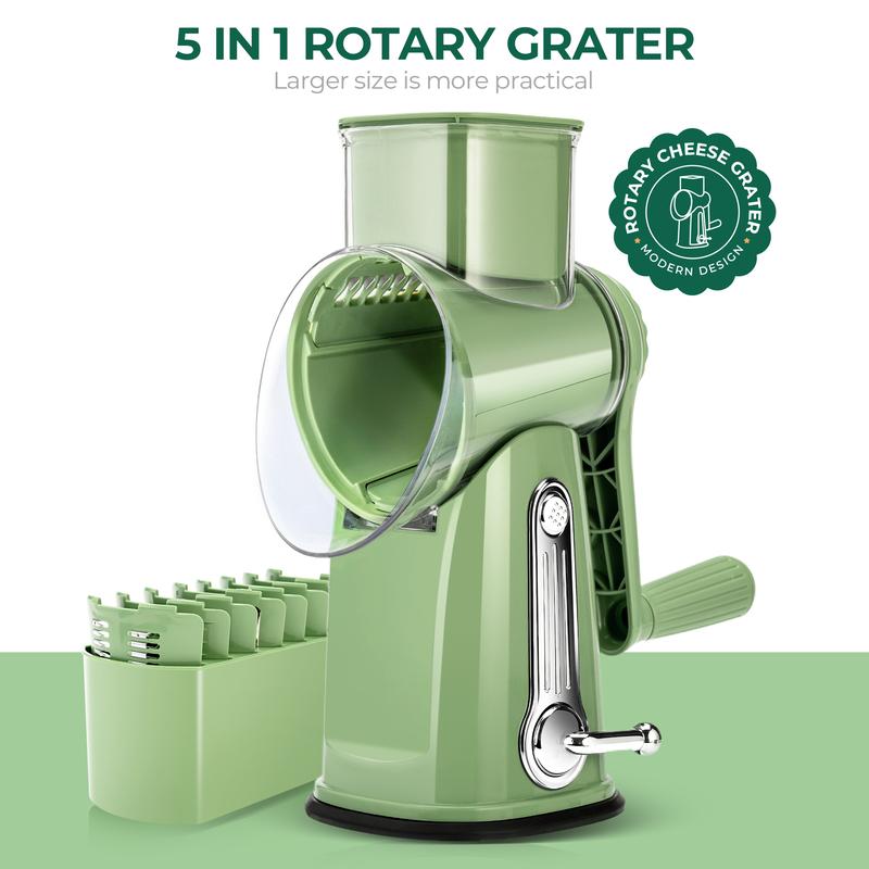 Rotary Grater | Hand Crank Drum Grater With A Suction Base