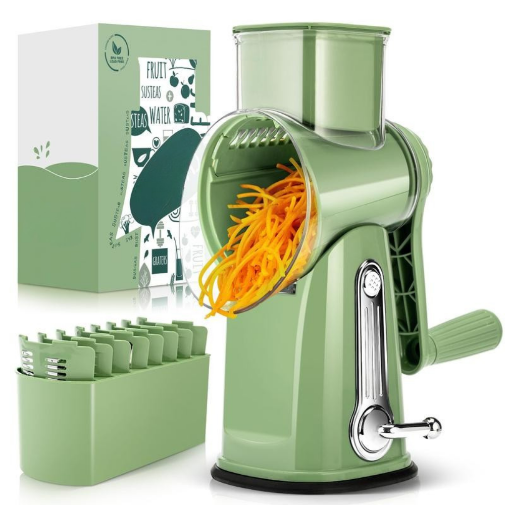 Rotary Grater | Hand Crank Drum Grater With A Suction Base