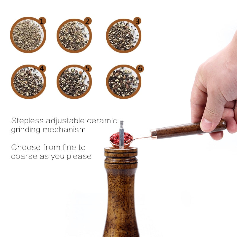 Salt and Pepper Mills | Adjustable Grind With Twist Top