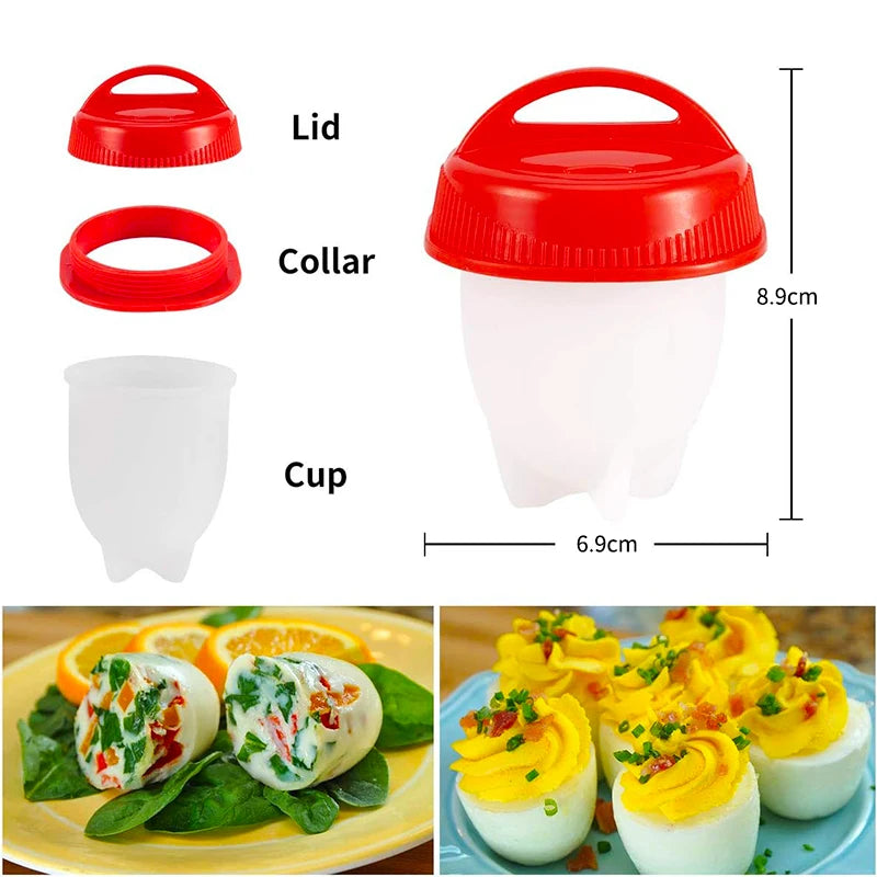 Silicone Egg Cookers | Poaching Pods With Lift Off Lids