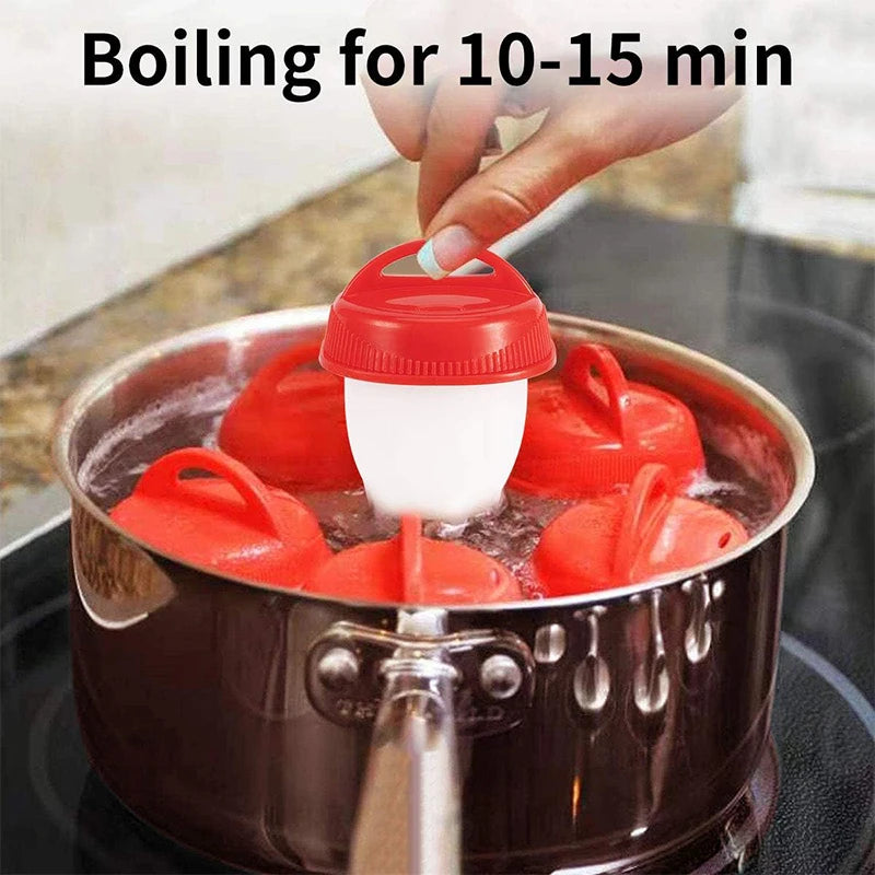 Silicone Egg Cookers | Poaching Pods With Lift Off Lids