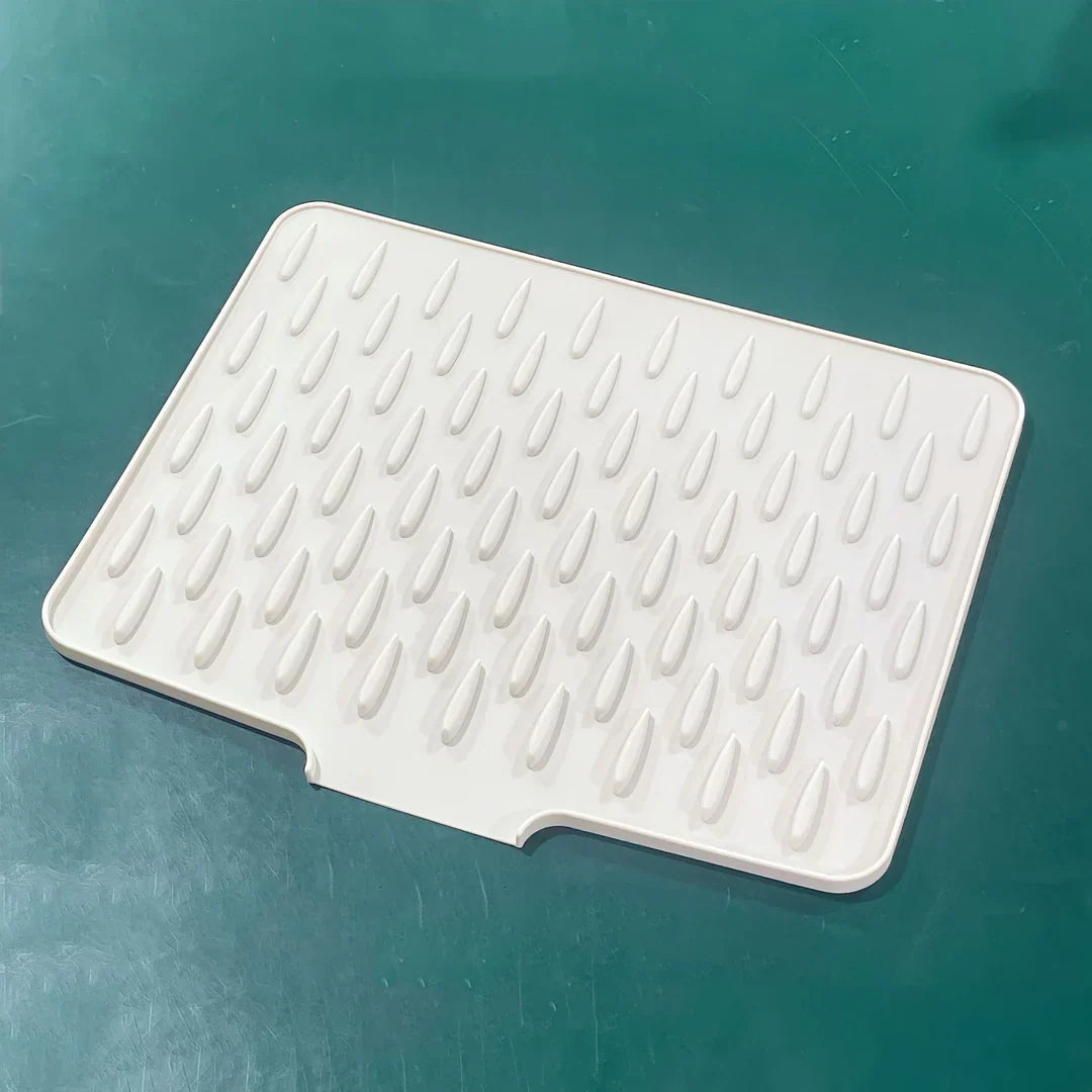 Silicone Fast Water Drainage Drying Mat | Anti-Slip Dish Draining Design