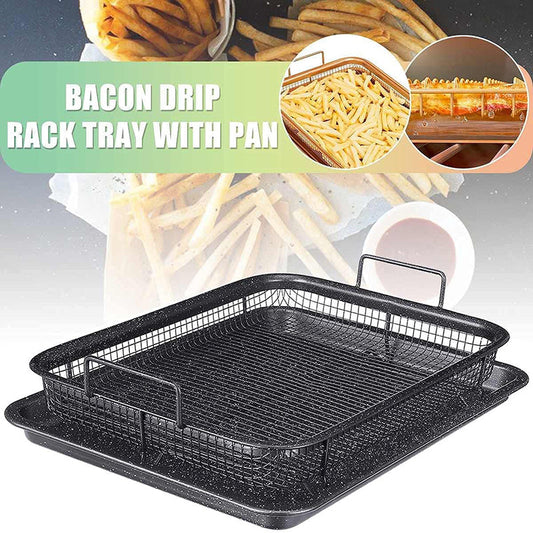 Baking Tray | Raised Drop-In Mesh Basket, Side Handles