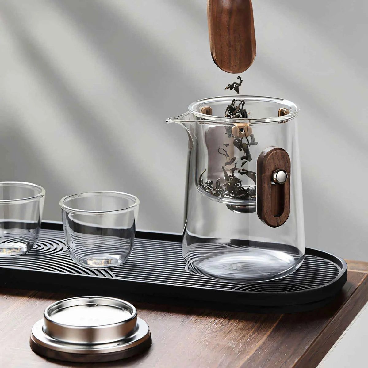 Travel Glass Tea Set | Built-In Strainer, Hard Carry Case