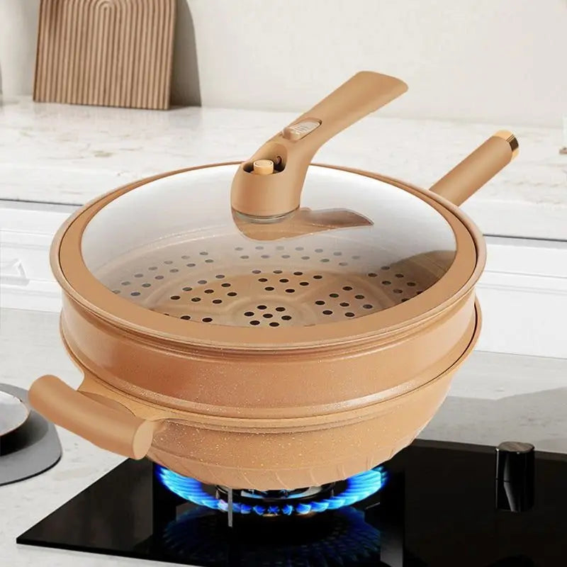 Wok Cooking Pro | 2-in-1 Nonstick Steamer Wok